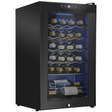 Load image into Gallery viewer, 24 Bottle Freestanding Wine Cooler Refrigerator with Locking Door and Digital Temperature Control
