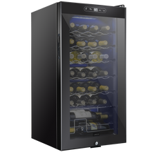 Load image into Gallery viewer, 28 Bottle Freestanding Wine Cooler Refrigerator with Locking Door and Digital Temperature Control