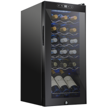 Load image into Gallery viewer, 18 Bottle Freestanding Wine Cooler Refrigerator with Locking Door and Digital Temperature Control