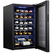 Load image into Gallery viewer, 24 Bottle Freestanding Wine Cooler Refrigerator with Locking Door and Digital Temperature Control
