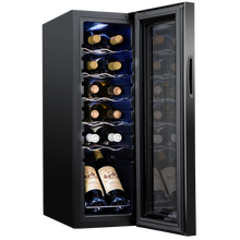 Load image into Gallery viewer, 12 Bottle Freestanding 5 Shelf Wine Cooler Refrigerator with Locking Door and Digital Temperature Control