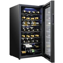 Load image into Gallery viewer, 28 Bottle Freestanding Wine Cooler Refrigerator with Locking Door and Digital Temperature Control
