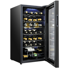 Load image into Gallery viewer, 28 Bottle Freestanding Wine Cooler Refrigerator with Locking Door and Digital Temperature Control