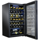 34 Bottle Freestanding Wine Cooler Refrigerator with Locking Door and Digital Temperature Control