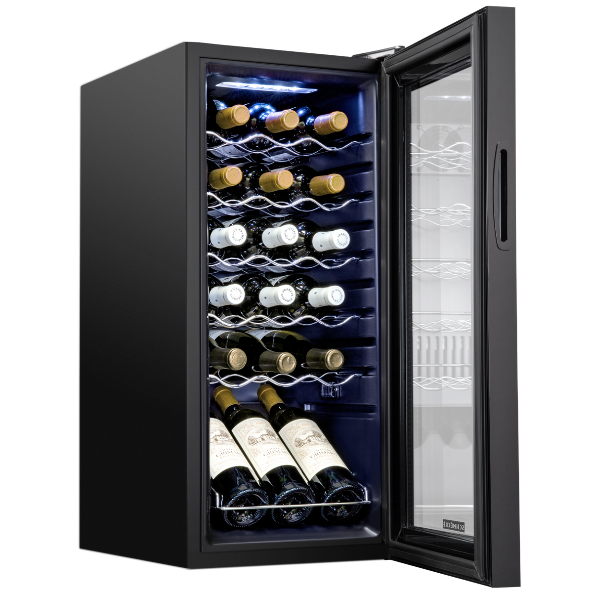 18 Bottle Freestanding Wine Cooler Refrigerator with Locking Door and