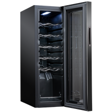 Load image into Gallery viewer, 12 Bottle Freestanding 5 Shelf Wine Cooler Refrigerator with Locking Door and Digital Temperature Control