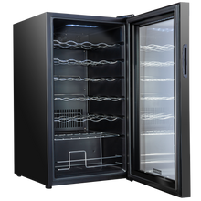 Load image into Gallery viewer, 34 Bottle Freestanding Wine Cooler Refrigerator with Locking Door and Digital Temperature Control