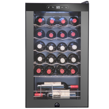Load image into Gallery viewer, 24 Bottle Freestanding Wine Cooler Refrigerator with Locking Door and Digital Temperature Control