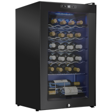 Load image into Gallery viewer, 24 Bottle Freestanding Wine Cooler Refrigerator with Locking Door and Digital Temperature Control
