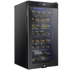 28 Bottle Freestanding Wine Cooler Refrigerator with Locking Door and Digital Temperature Control
