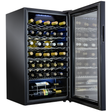 Load image into Gallery viewer, 34 Bottle Freestanding Wine Cooler Refrigerator with Locking Door and Digital Temperature Control
