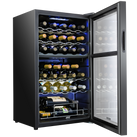 33 Bottle Freestanding Wine Cooler Refrigerator with Dual Cooling Zones