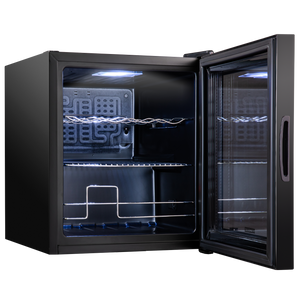 12 Bottle Freestanding 2 Shelf Wine Cooler Refrigerator with Locking Door and Digital Temperature Control