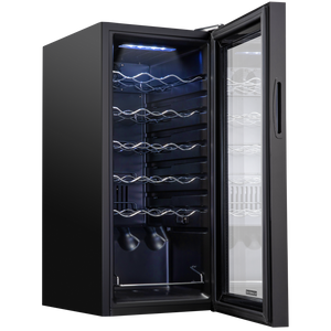 18 Bottle Freestanding Wine Cooler Refrigerator with Locking Door and Digital Temperature Control