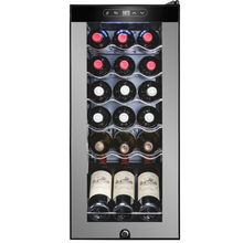 Load image into Gallery viewer, 18 Bottle Freestanding Wine Cooler Refrigerator with Locking Door and Digital Temperature Control
